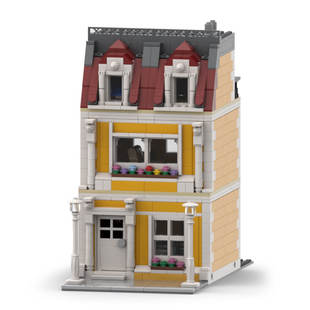 Building Block Moc-96365 Street View Modular House Model 992 Accessories/Orange Toys Gifts