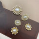 Retro full diamond pearl flower plate alloy accessories temperament small fragrance clothing button material DIY hair accessories shoes flower jewelry