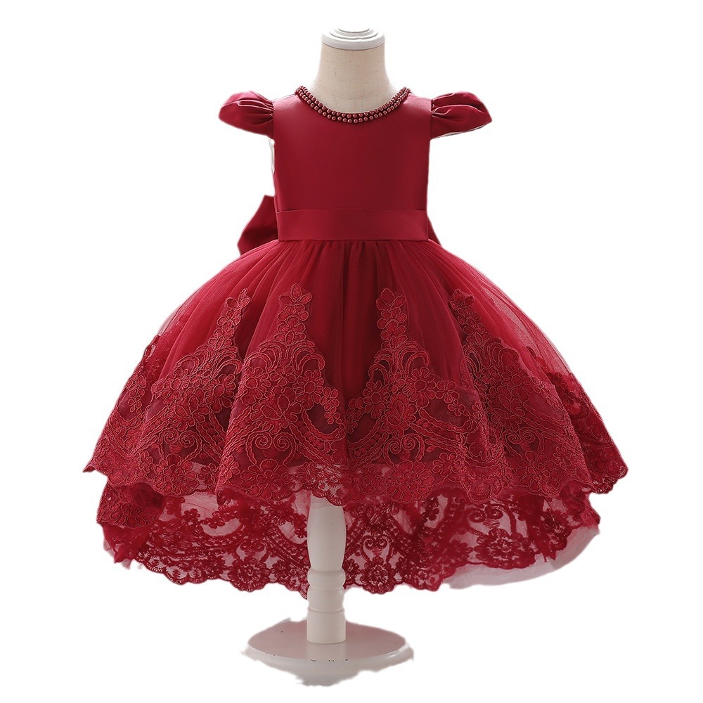 thumbnail image 5 of Vestido para niños Vestido para niñas Vestido con cola lavada Vestido para bebé de un año, 5 of 5
