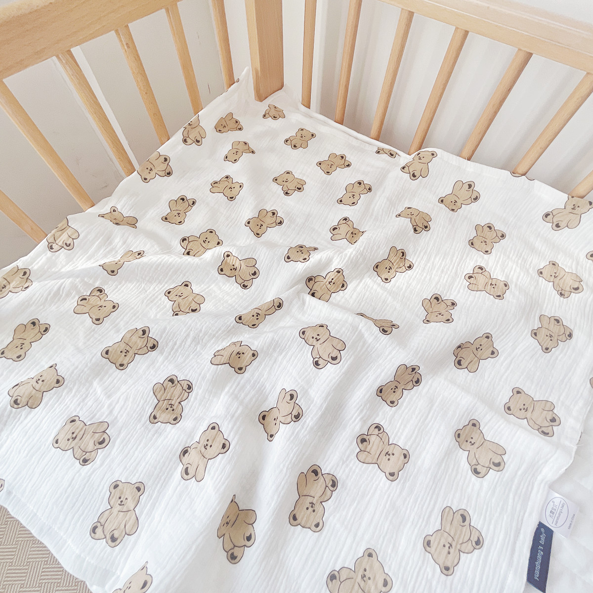 Transfronterizo simple ins bebé Toalla de gasa de cuatro capas Toalla de algodón toalla recién nacido manta de gasa Toalla de baño de tela