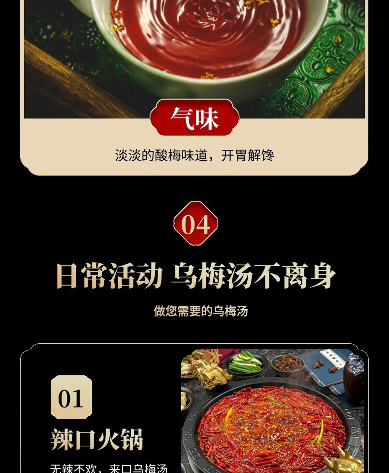 Wumei He Ye Drink 2.0 Sour Plum Herbal Tea Blend 10g x 10 Bags Sugar Free Hot Brew preparation