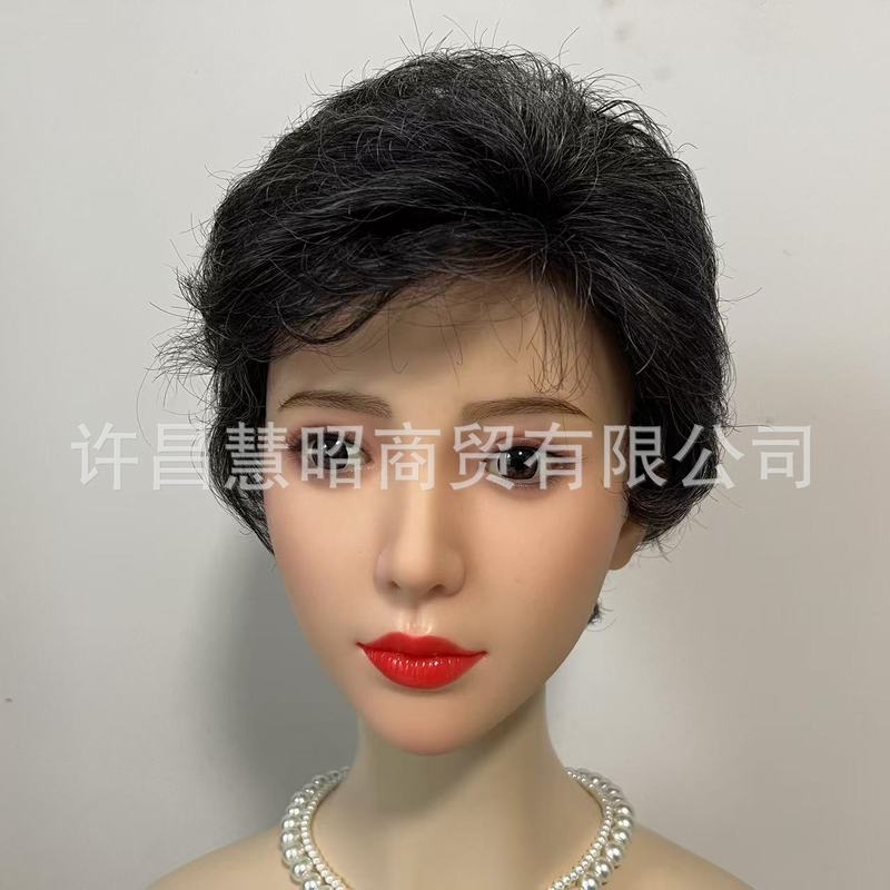 ウィッグ レディース ショートヘア 白髪 おばあちゃん 中高年 ウィッグセット ショートカーリーヘア パフォーマンス 小巻|undefined