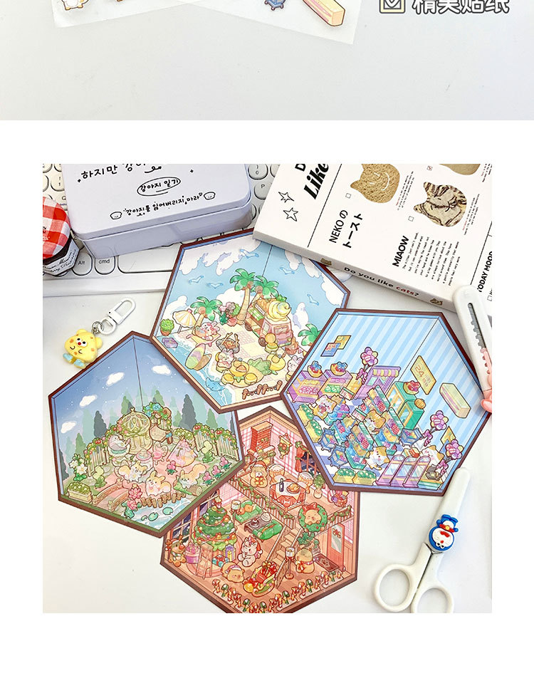 Paper Material 1 Set Cartoon Daily Paper Cute Stickers