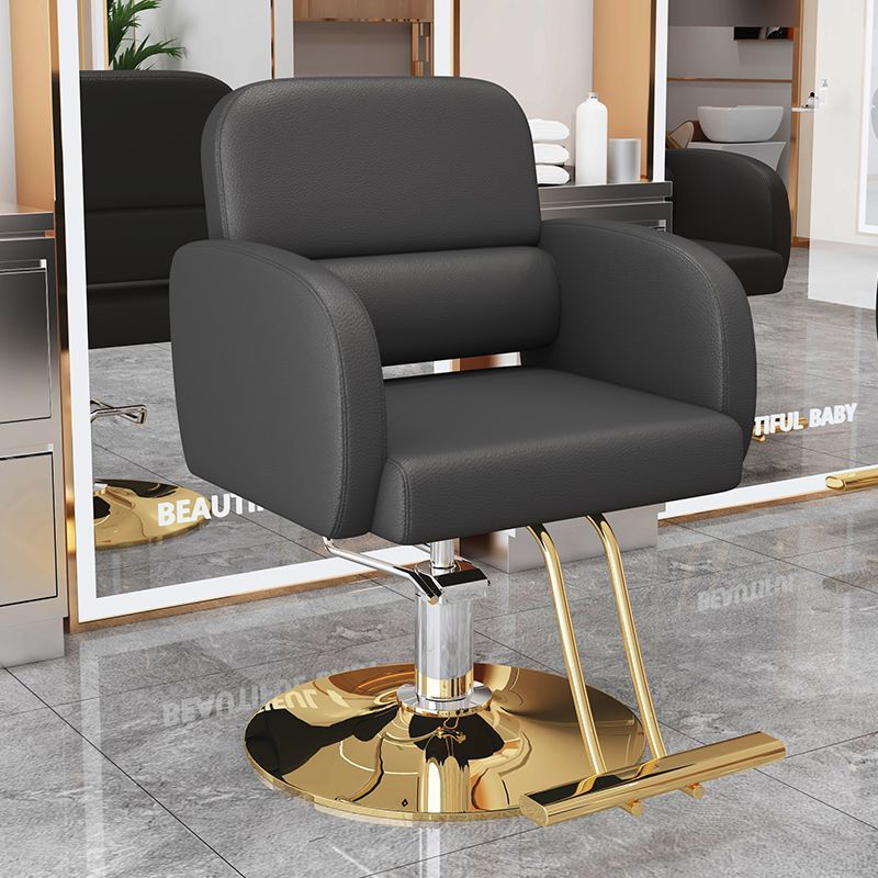 La nueva silla de peluquería simple e innovadora, la silla de peluquería teñida en permanente se puede levantar y levantar, la silla de peluquería giratoria, la silla de corte para el cabello