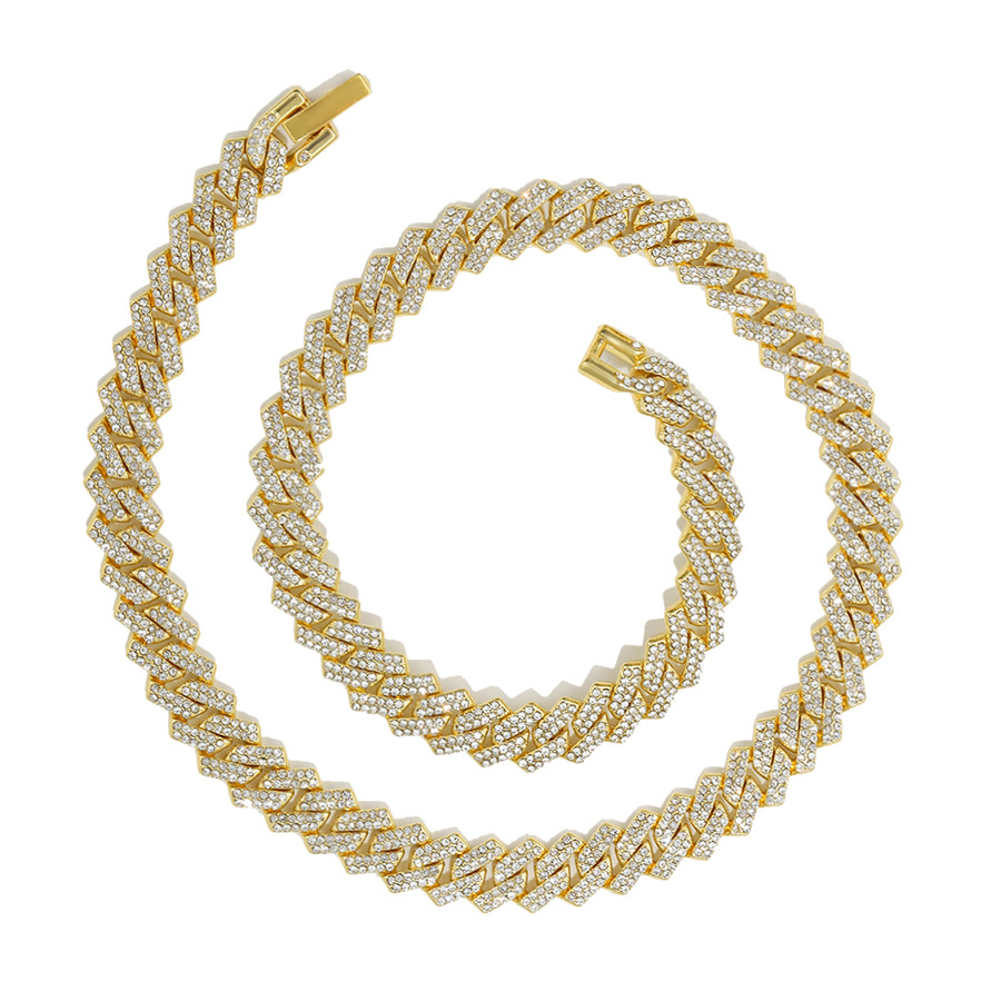 Hiphop Diamond Cuban Necklace For Men And Women, Luxury Accessory_voghion.com