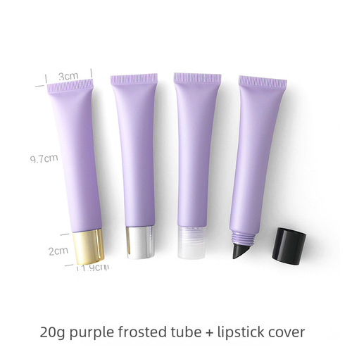 Bulk 20ml Purple Polished Soft Tube Zinc Alloy Massage Head Packaging for Eye Cream Essence