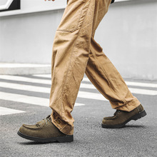 男士皮鞋2024新款夏季帆船鞋透气潮流休闲鞋复古潮鞋43256-J