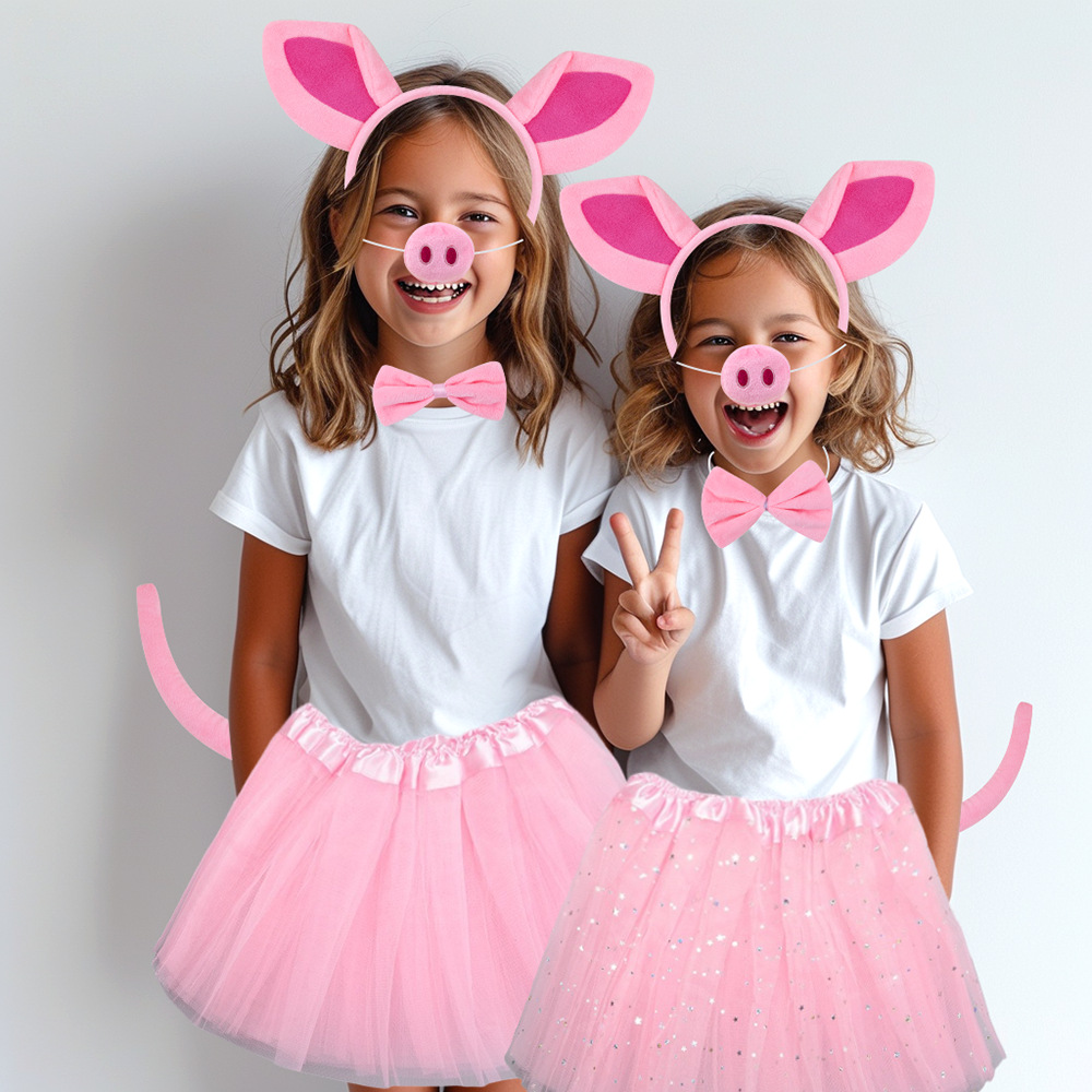 Peluche cerdo cara cara diadema mujer Halloween diadema animal diadema lechón venta caliente transfronteriza diadema diadema