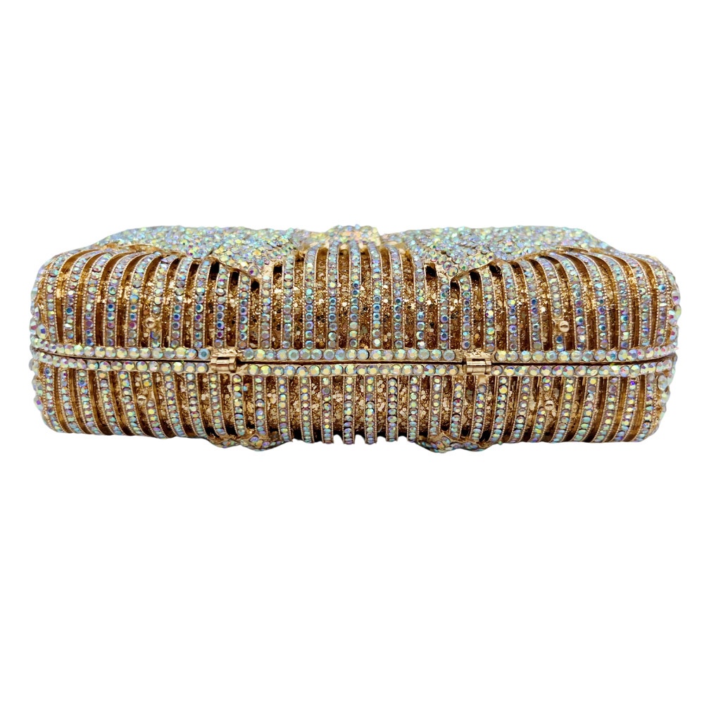 Bolsa de arco transfronterizo con diamantes bolsas de cena de boda cadenas de diamantes flash bolsas de mano bolsas de banquete