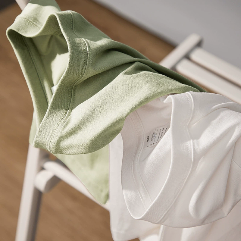 230g pure cotton casual white bottoming shirt men's loose spring and summer tide brand men's round neck short sleeve t-shirt women's clothes