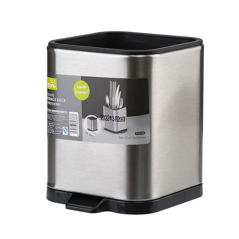 Acero inoxidable cocina acabado de cuchara de cocina estante de almacenamiento de cuchara de cocina caja de almacenamiento de cuchara palillos fritos cucharas soporte de cuchara