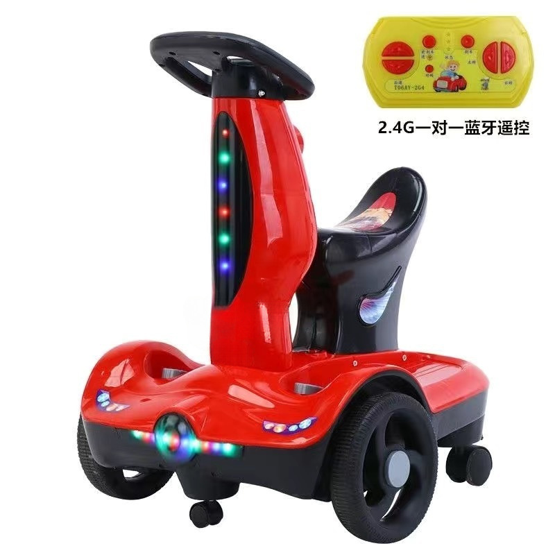 생기 넘치는 레드 + 소형 시트 - 리모콘 + 대용량 배터리 + 조기 교육 + 듀얼 드라이브 + 음악 및 조명