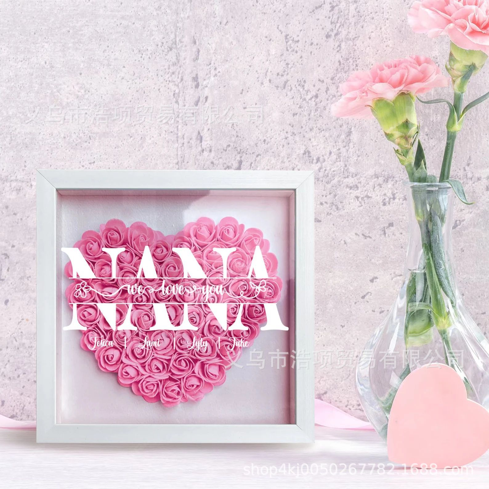 Heart-shaped pure pink