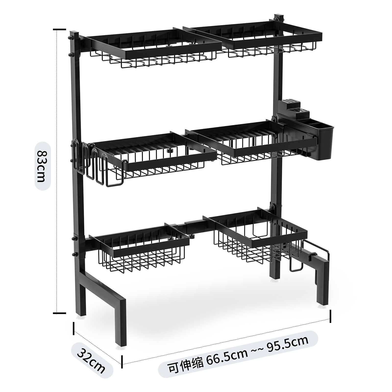 Amazon cocina multicapa de gran capacidad estante de almacenamiento lavabo platos y platos de cocina tablero de cuchillos palillos almacenamiento estante de almacenamiento