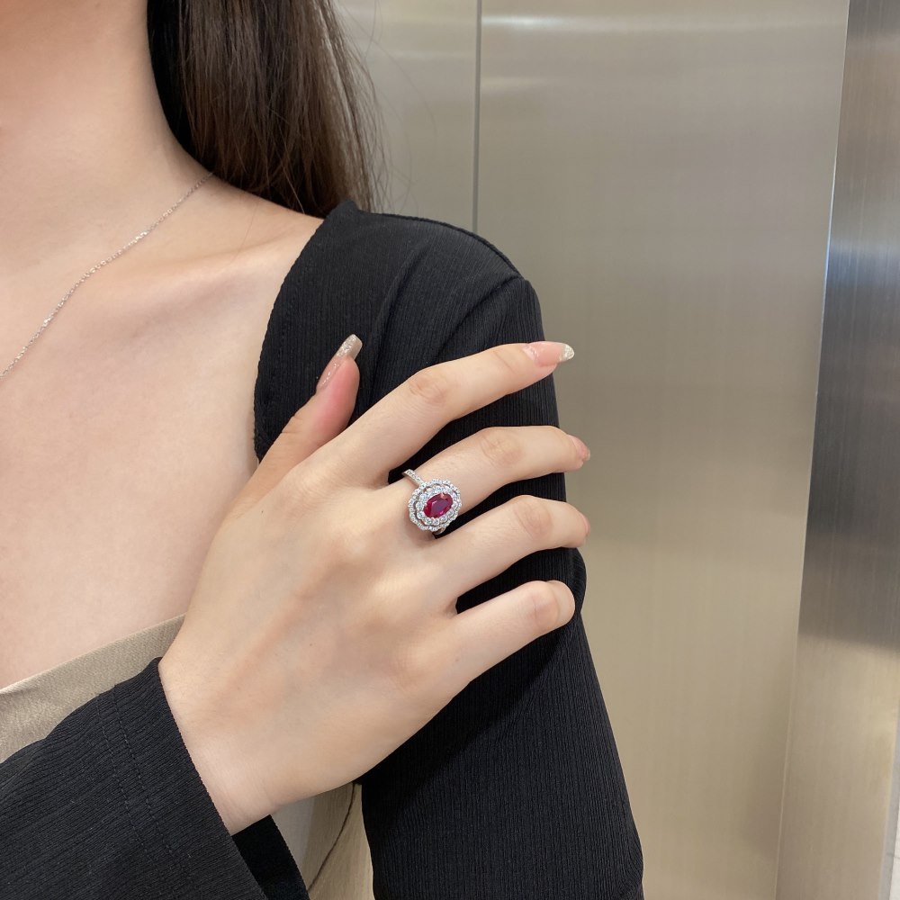 Fashion Geometric Sterling Silver Zircon Rings