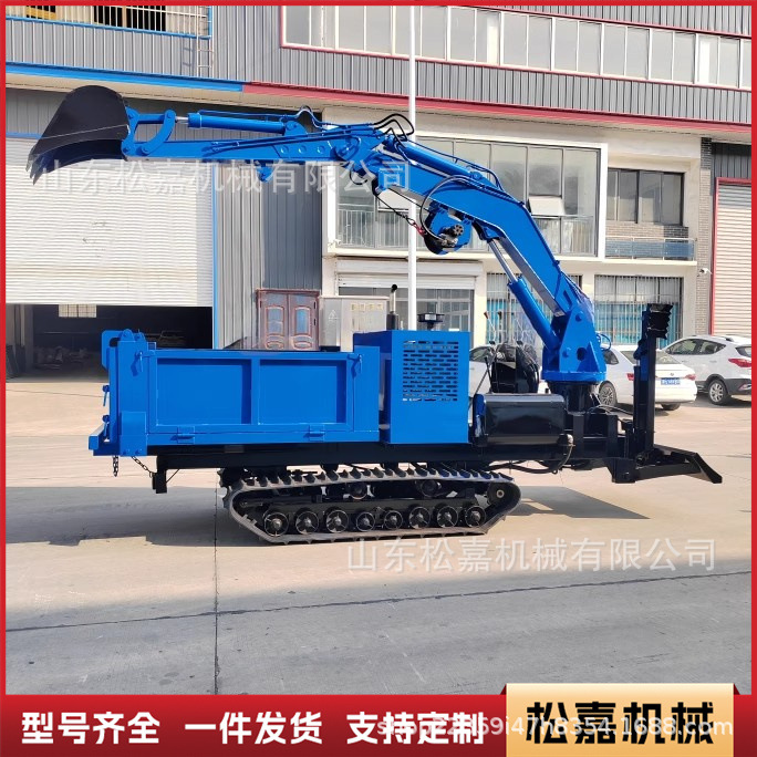 todo terreno agrícola escalada cinturón de tigre excavación jardín de excavación de arena de suelo transporte de material camión de transporte de orugas