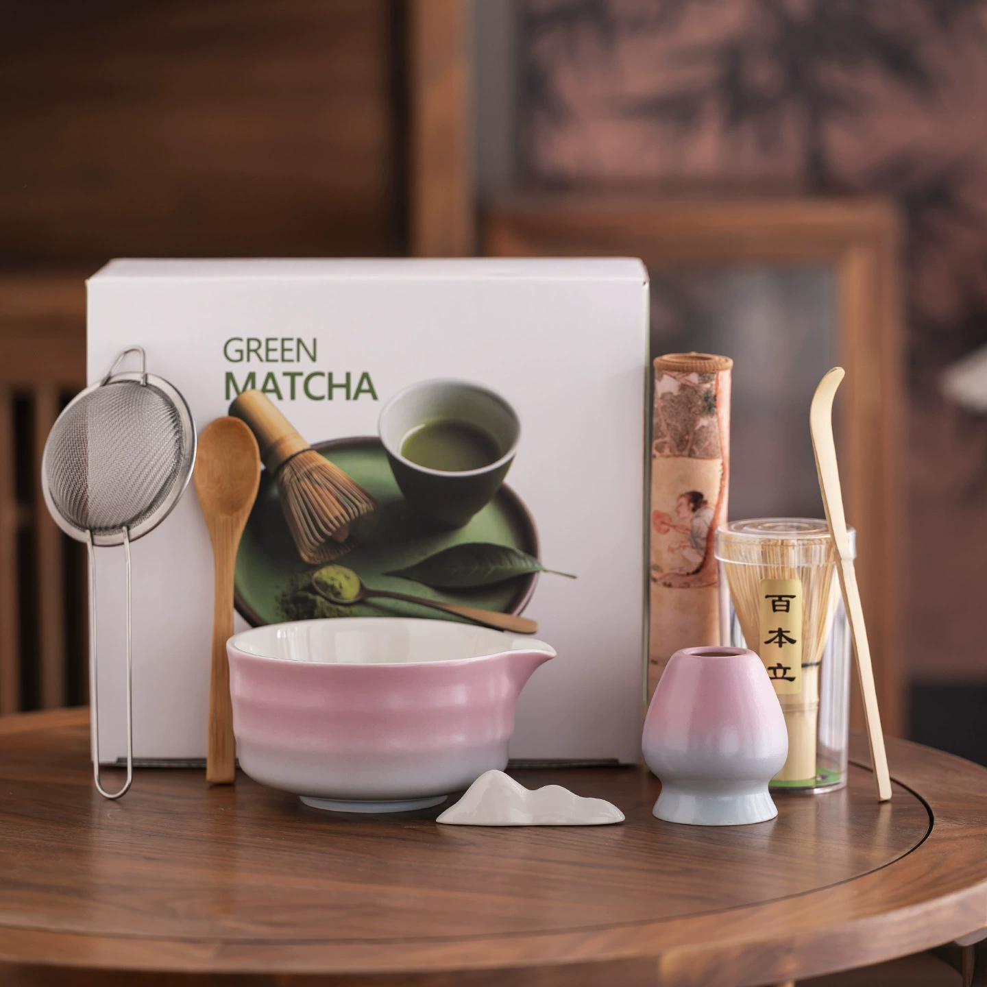 Wavy Ceramic Matcha Tea Set, Chinese-style tea cup and tools kit, multi-style options