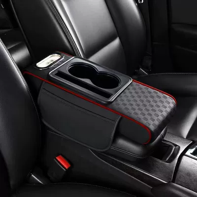 Heightening Pad, Armrest box pad - black-red-line