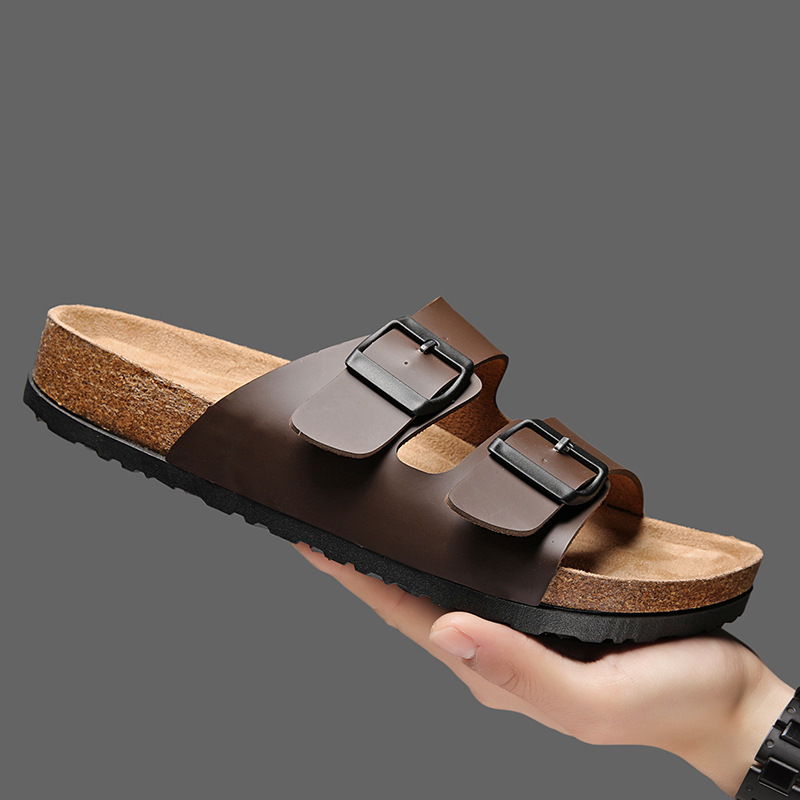 2025 nuevos productos zapatillas de corcho para hombre par de zapatos Birkenstock sandalias para mujer zapatos de playa de explosión de verano zapatos de moda para estudiantes