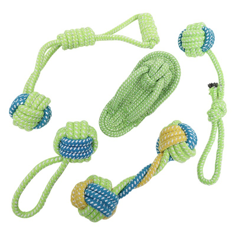 Mascotas suministros para mascotas juguete cuerda perro mordedura-resistente cuerda algodón cuerda juguete perro molar mordedura-resistente cuerda nudo bola