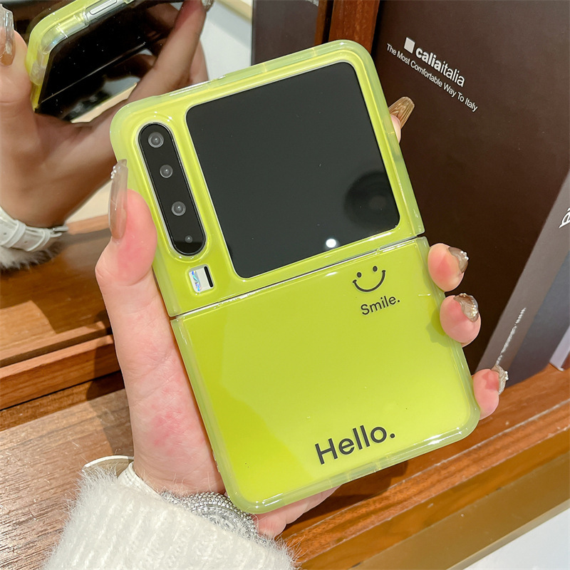 Huawei pura x 携帯電話ケースに適したスマイリーグラデーション purax 折りたたみスクリーンシンプルなボールハンドストラップ女性保護カバー|undefined