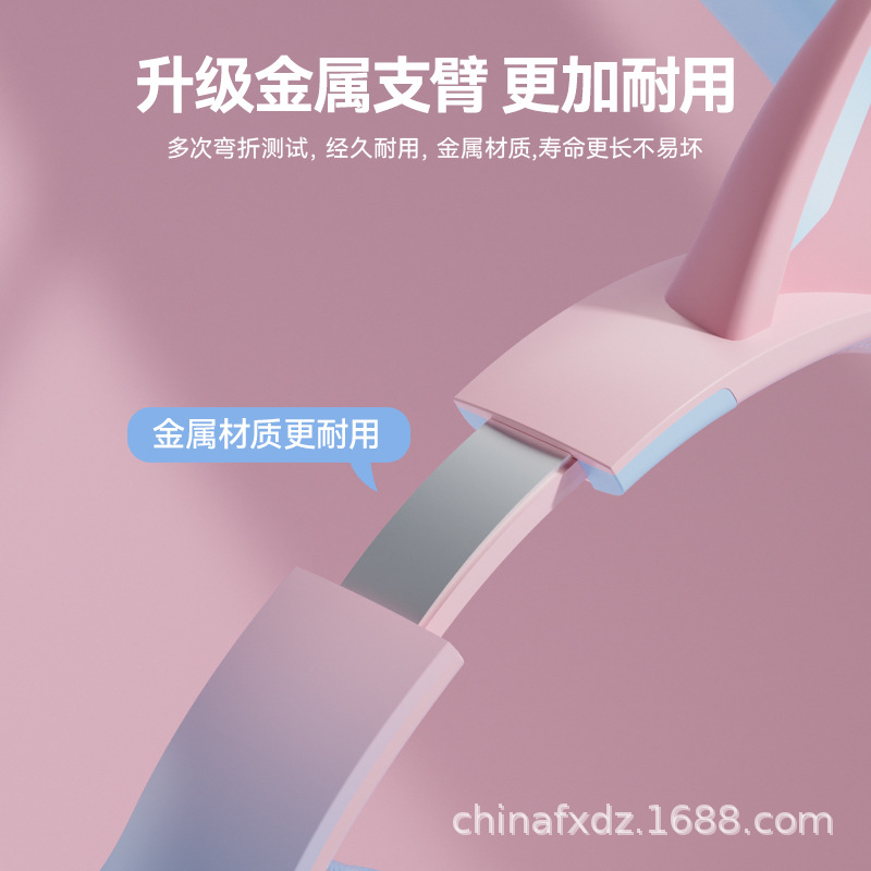 Nuevo gato oreja de emisión de luz auricular Bluetooth gradiente de color juego e-deportes ancla auriculares inalámbricos fábrica al por mayor