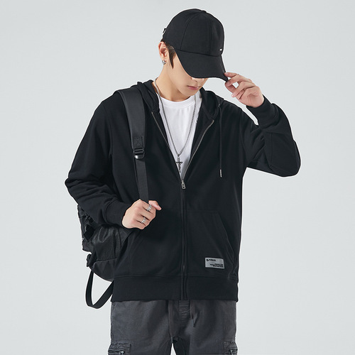 Autumn New Winter Warm Zipper Hooded Sweatshirt for Men, Unisex Loose Fit Athletic Casual Open Vest Outerwear