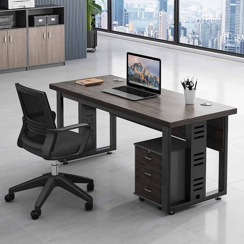 Escritorio de oficina simple Escritorio de personal moderno mesa de oficina y silla combinación 2/4/6 personas Escritorio de oficina Mesa de computadora financiera