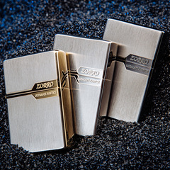 Zorro new lighter logo brass light plate gold brushed brass windproof kerosene lighter narrow machine manufacturer wholesale