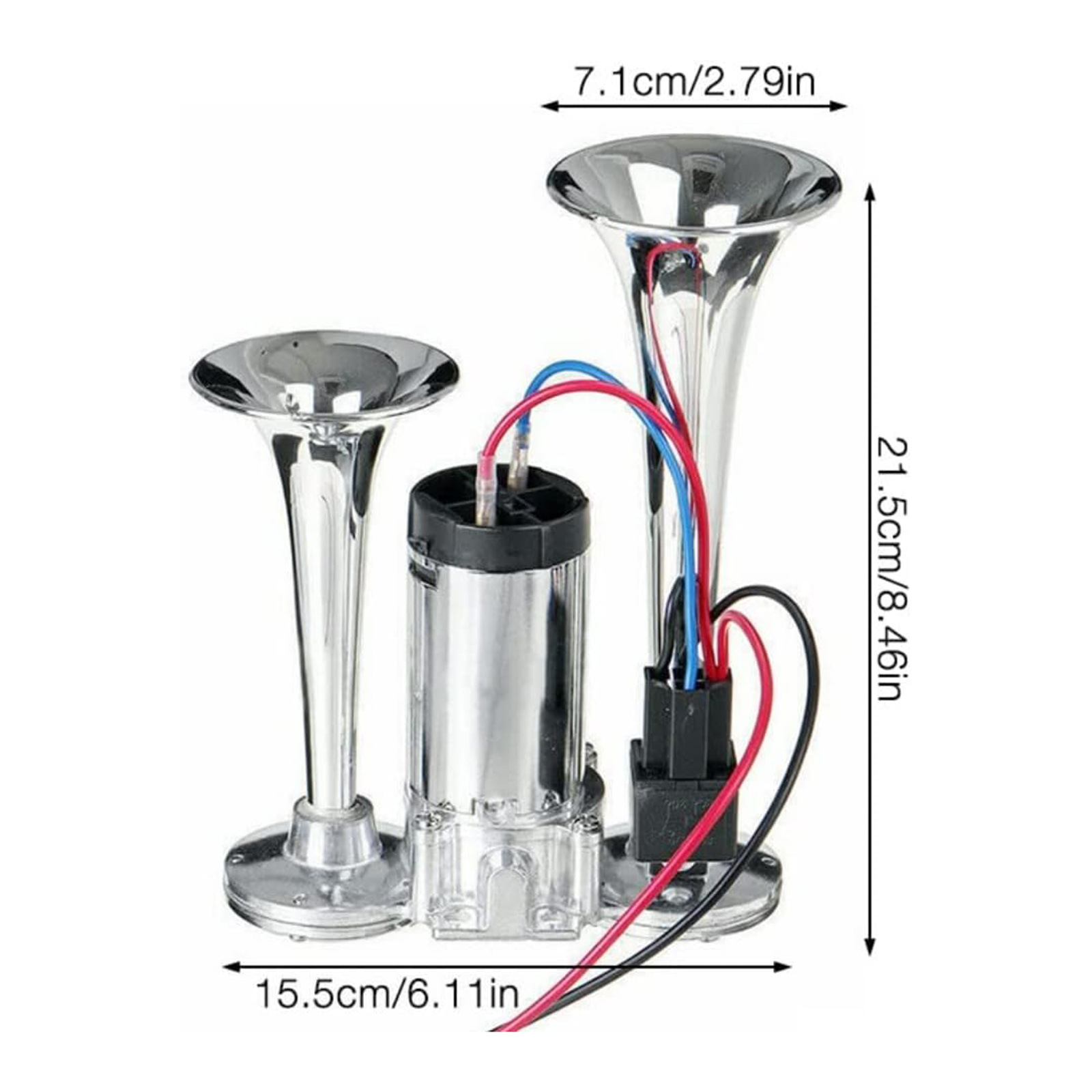 12V / 24V altavoz de doble tubo general altavoz de control de aire eléctrico para automóviles, camiones, motocicletas altavoz impermeable image 3