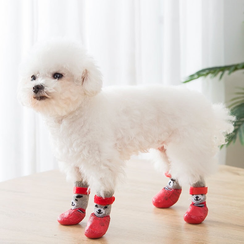 Customized Dog Socks for Going Out, Waterproof for Cats, Corgi Teddy, Small and Medium-Sized Autumn and Winter Models, Non-Slip, Non-Falling, Pet Dogs