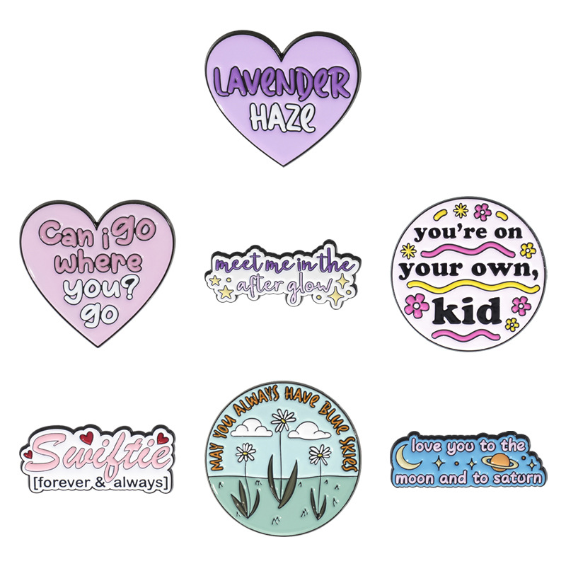 Simple Style Classic Style Pin Letter Alloy Stoving Varnish Unisex Brooches display picture 3