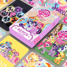 92PCS卡片 小马宝莉双面小卡 LOMO卡 动漫周边盒装照片卡贺卡书签