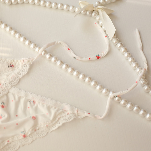 A271 lace up double rope milk silk women's underwear Japanese girl student briefs low waist strawberry mesh ice silk