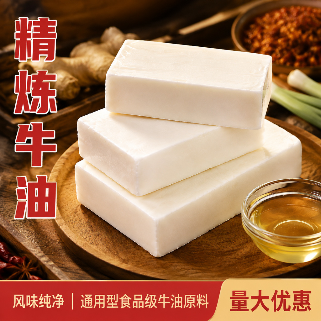 精炼牛油食品级动物油脂火锅底料专用油脂色泽洁白源头工厂现货
