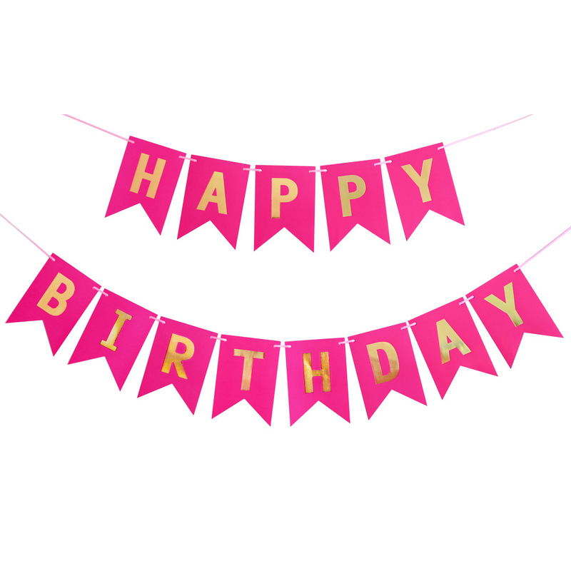 箔押し魚尾誕生日おめでとう旗happy birthdayパーティー装飾誕生日おめでとうバナー花|undefined