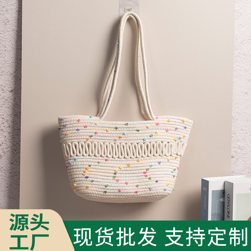 Bolsas de mano de mujer, bolsas de tejido de cordón, bolsas TOT 2024, nuevas bolsas de gran capacidad, bolsas de hombro, bolsas de cesta