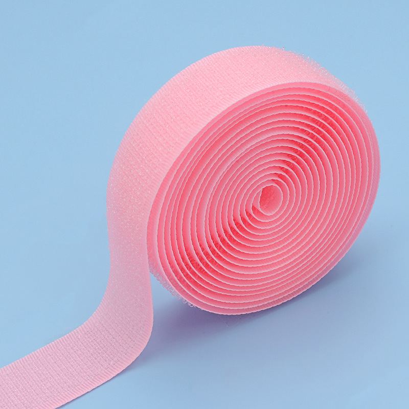 Velcro de color al por mayor 2cm de ancho gancho texturizado sin adhesivo de espalda pegatina madre ropa de bebé zapatos y sombreros pegados hebilla