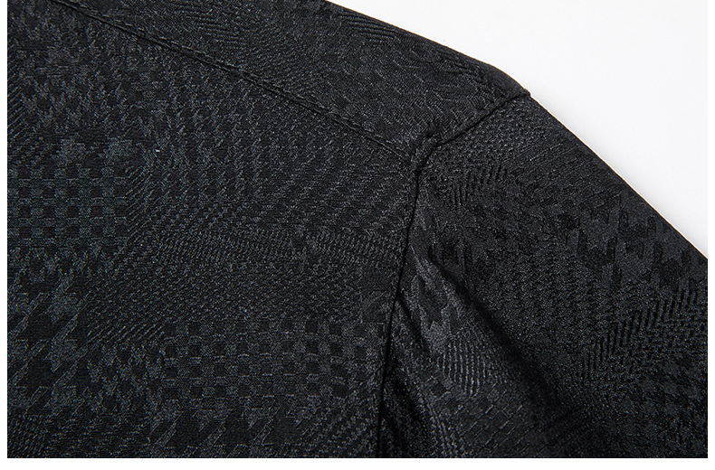 Áo sơ mi nam dài tay lụa tơ tằm cao cấp họa tiết jacquard không cần ủi — CS13 trắng chi tiết 19