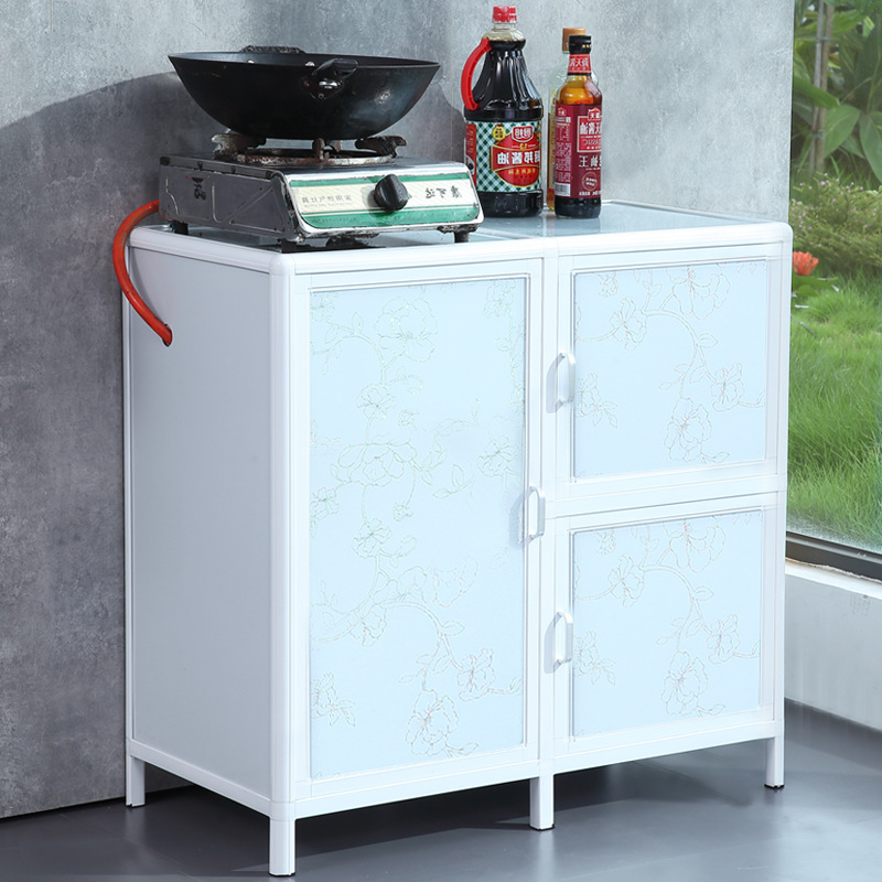 Gabinete de cocina de gas cocina casera gabinete de mesa de cocina almacenamiento de almacenamiento de armario de aleación de aluminio montaje de gabinete de cocina almacenamiento