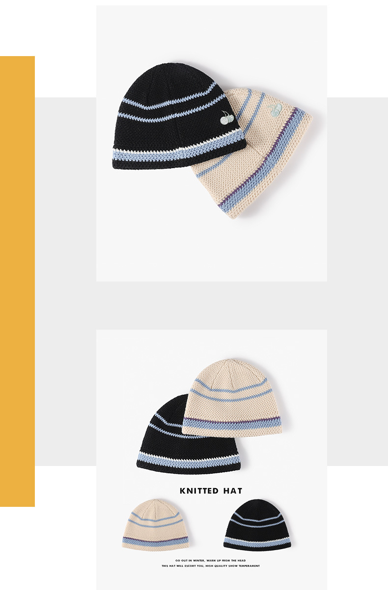 Autumn And Winter Outdoor Versatile Knitted Hats For Female Students Shopping To Keep Warm And Show A Small Face, Simple Ear Protection Wool Hat Tide_voghion.com