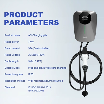 Elektrikli avtomobil şarj cihazları Ac Charging Station Cross-Border