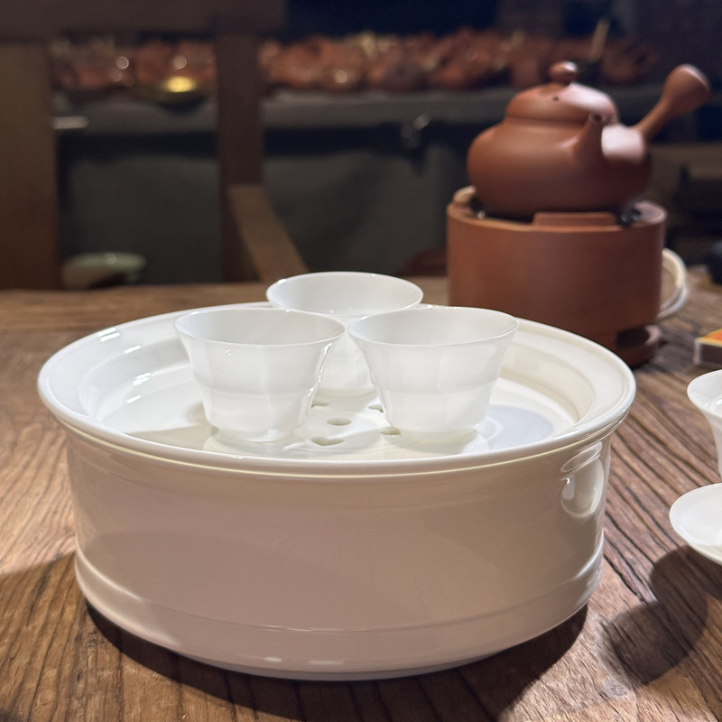 Bone China Tea Set Wholesale Home Use Chaoshan Gongfu Tea New Cover Bowl Tea Hotel Club Gift Bone China Tea Tray Tea Set