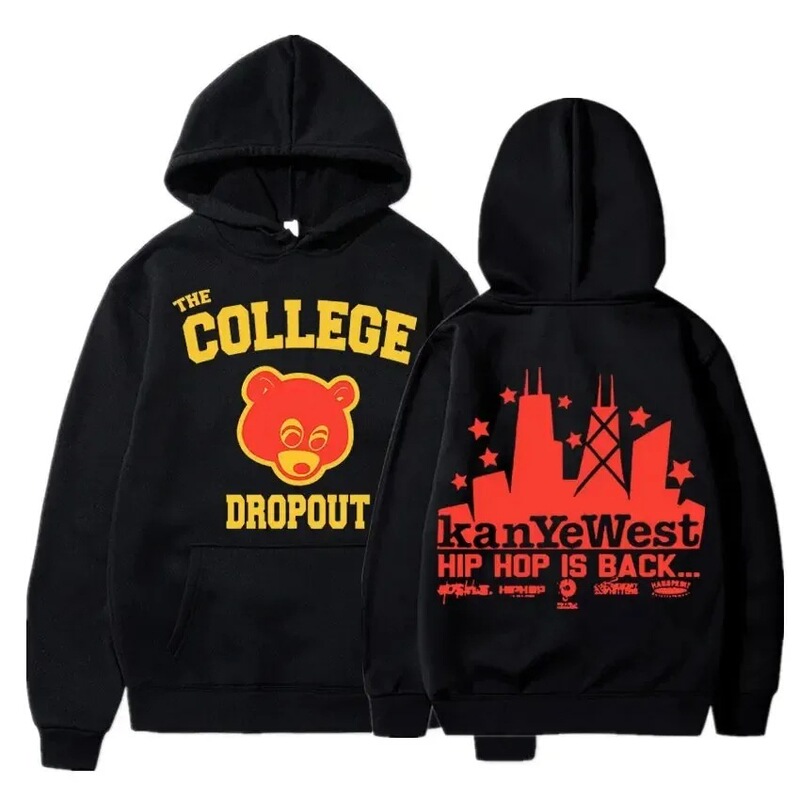 Rapper Kanye West Graduation Printed Hoodie Male Cool Streetwear Rapper Kanye West Graduation Printed Hoodie Male Cool Streetwear