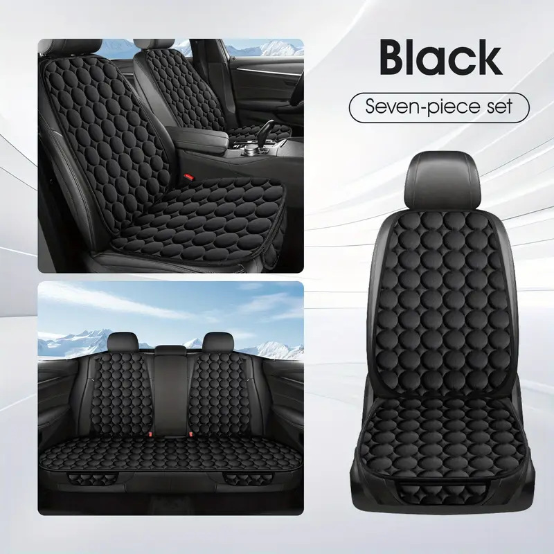 Seat cushion, seat cover — Qìchē Velvet Seat Cushion - black-1