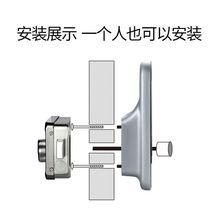 指纹密码一体门锁免布线遥控锁出租房指纹锁刷卡智能牛头锁老式门