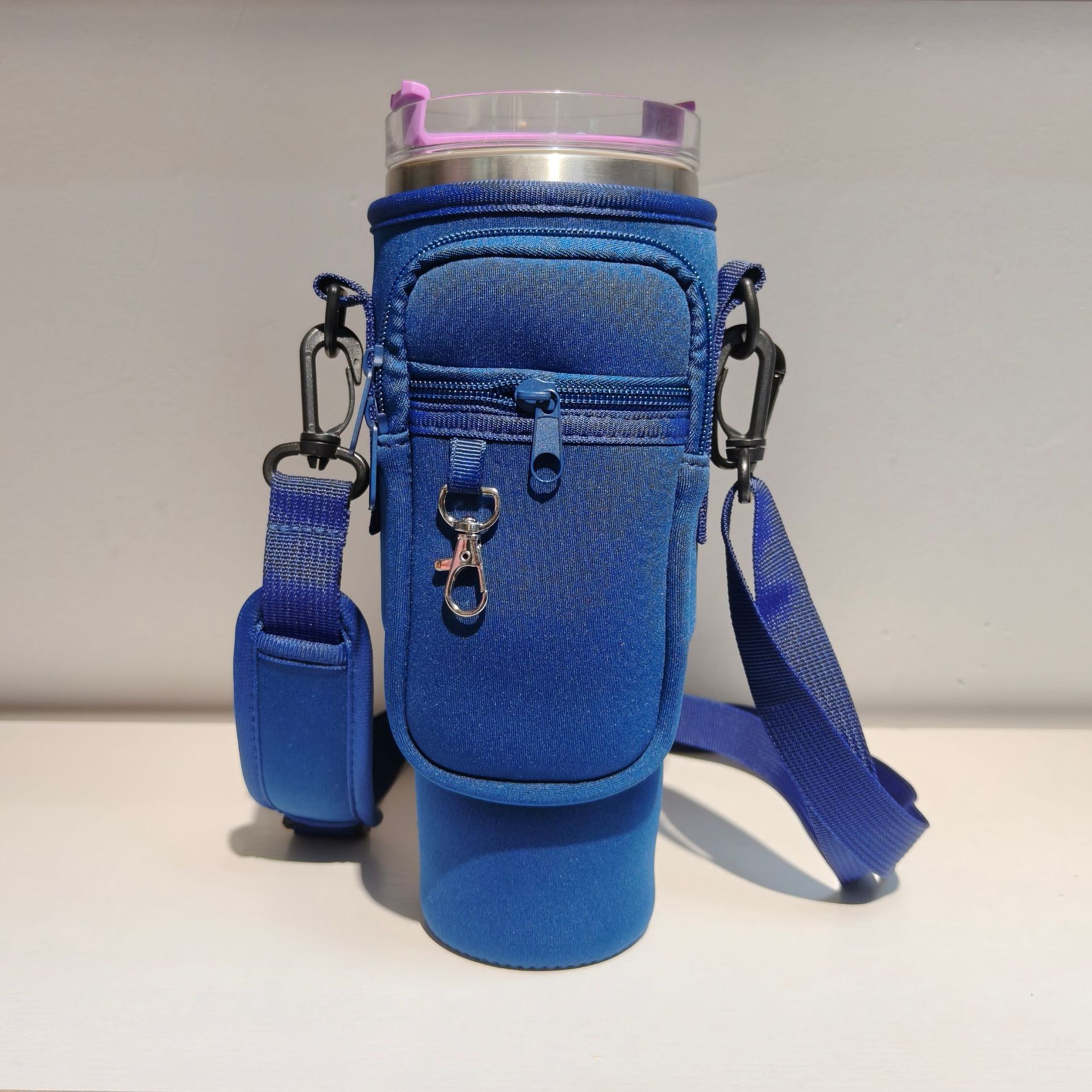 네이비 블루(키체인 + 더블 지퍼 + 카라비너 + 스팟 배송)