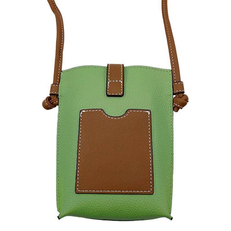 Teléfono móvil de cuero genuino primera capa de piel de vaca bolso de hombro pequeño bolso de mensajero de hombro simple de las mujeres bolsa de todo fósforo bolso rojo neto del teléfono móvil