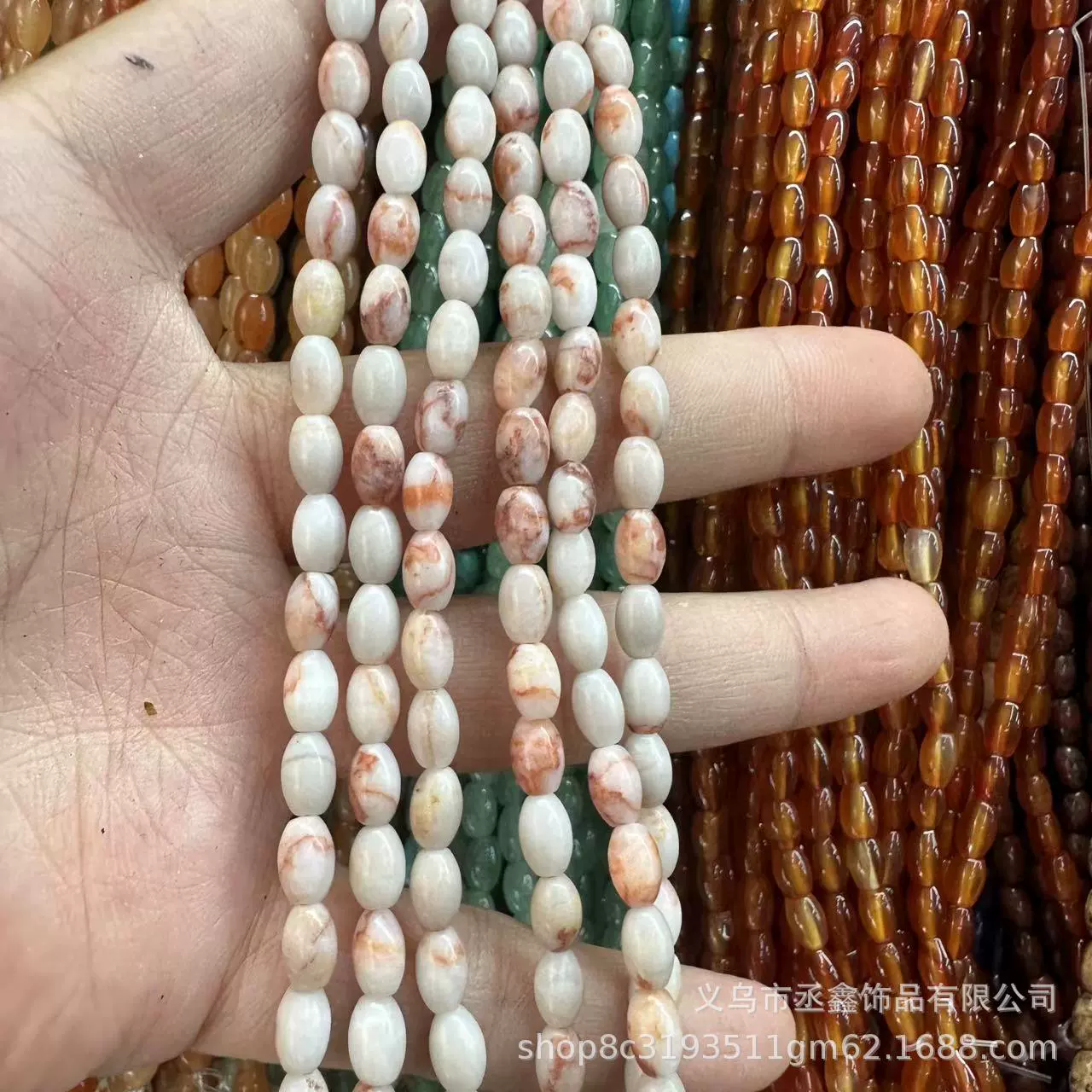 Organic agate Buddha white jade, rosary with round beads, accessory, accessories, 4×6mm, DIY, geolocation function