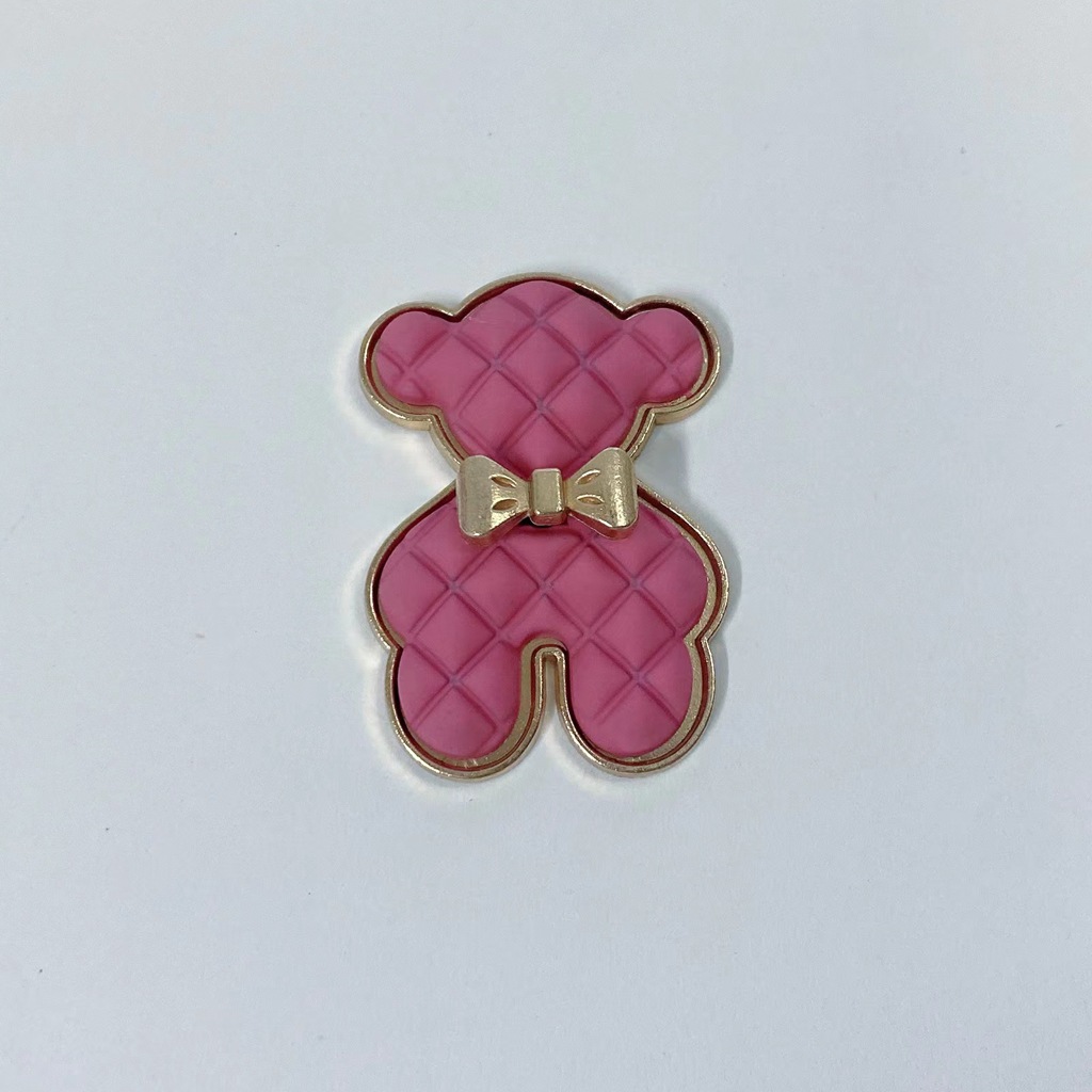 Nuevo creativo pintura en aerosol oso diy accesorios de joyería teléfono móvil shell material de belleza aleación oso accesorios para el cabello pajarita ins